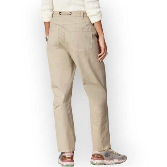 Sundance Cream Khaki Embroidered Straight Leg Pants Boho Women's Size 2 - Picture 5 of 15